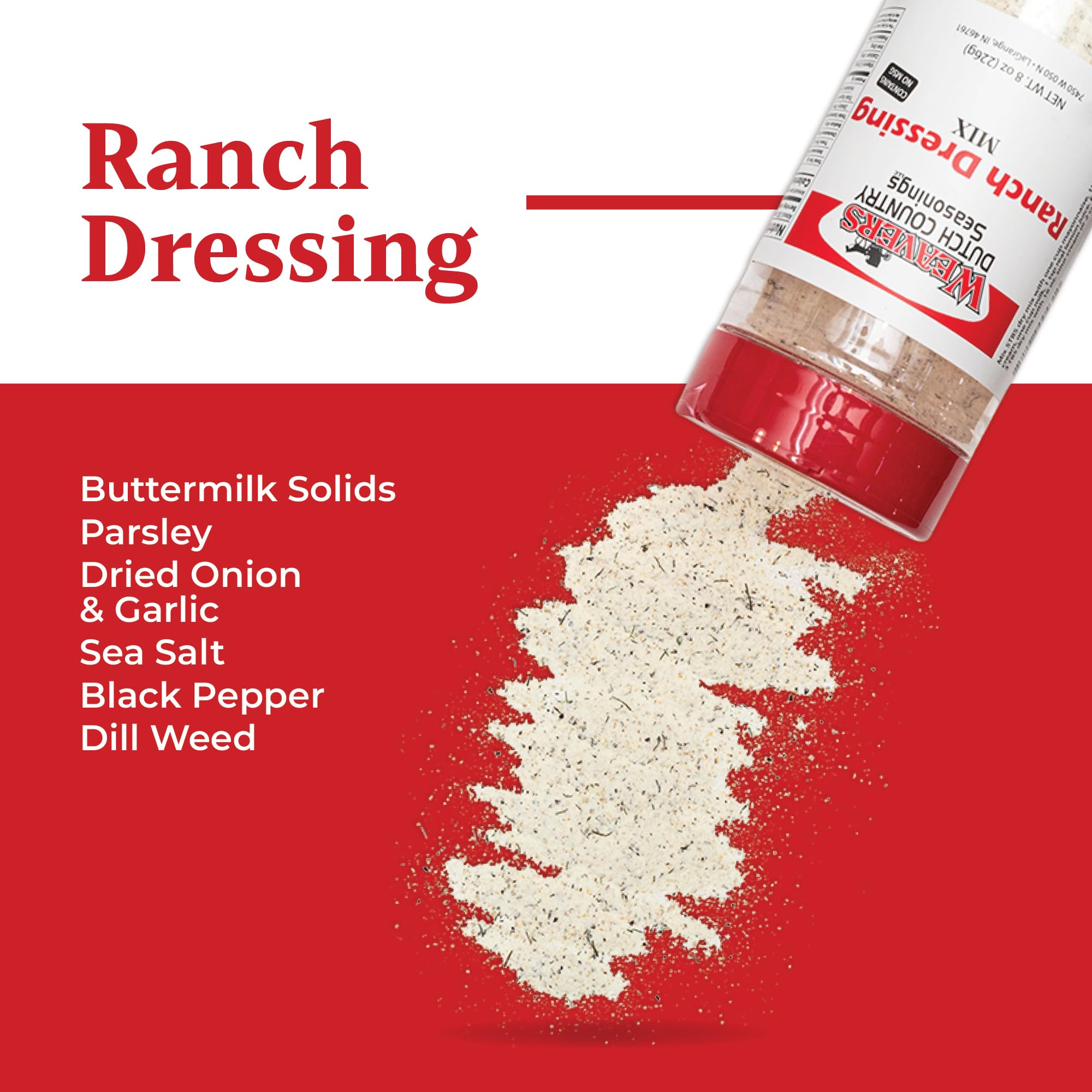 Weaver’s Dutch Country ranch mix close-up texture for seasoning clarity