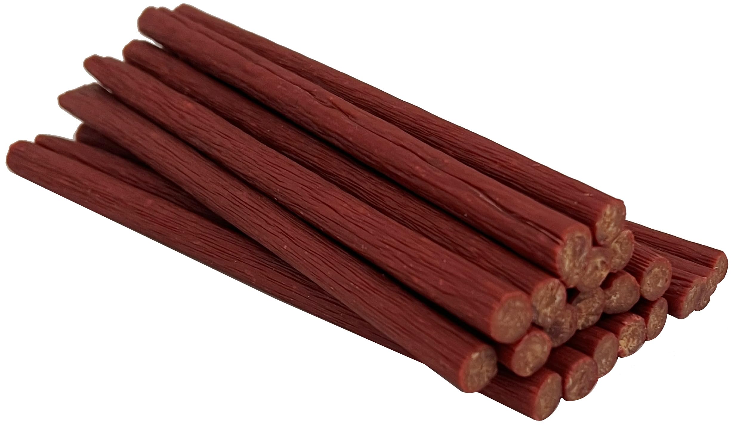 WEAVER'S single 7-inch beef stick close-up showing easy grab-and-go convenience