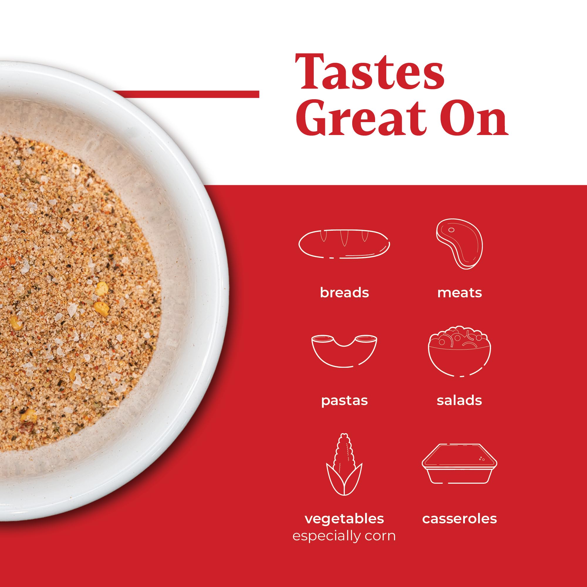 Weaver’s Spicy Farm Dust sprinkled on corn showing added heat and bright flavor