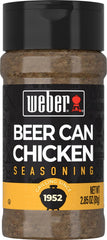 Weber shaker front label showing product and benefit for grilling