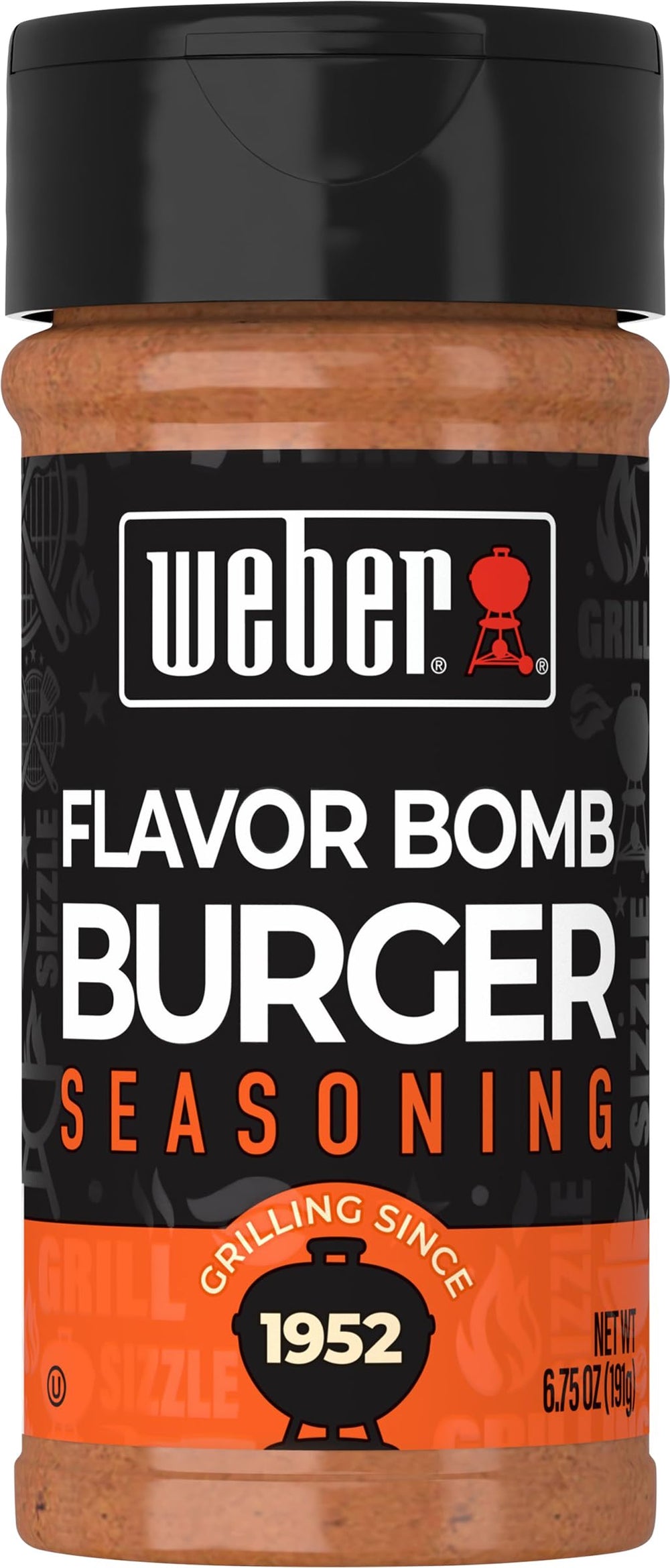 Weber Flavor Bomb front packaging showing shaker and label with bold flavor benefit