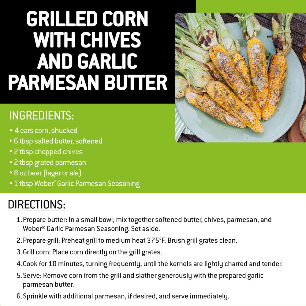 Weber sprinkled on roasted vegetables adding cheesy garlic flavor
