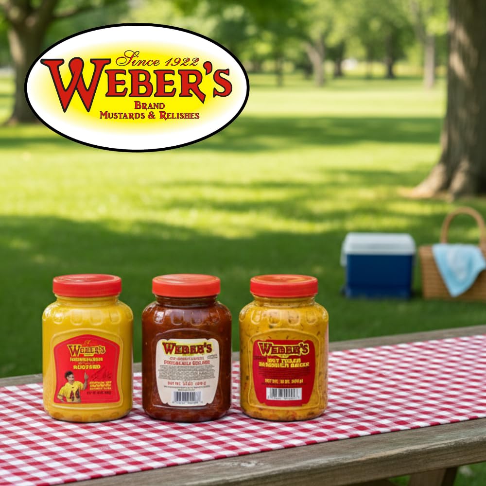 Weber's mustard at a tailgate showing crowd-ready, savory seasoning