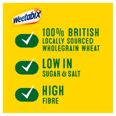 Weetabix organic close-up texture of wholegrain biscuit showing fibre-rich surface for satiety