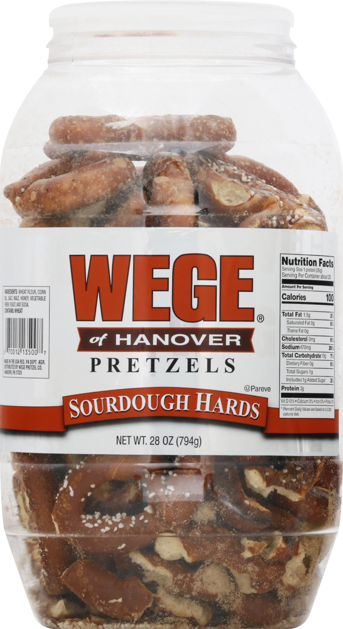Wege Of Hanover front barrel packaging showing brand and resealable convenience