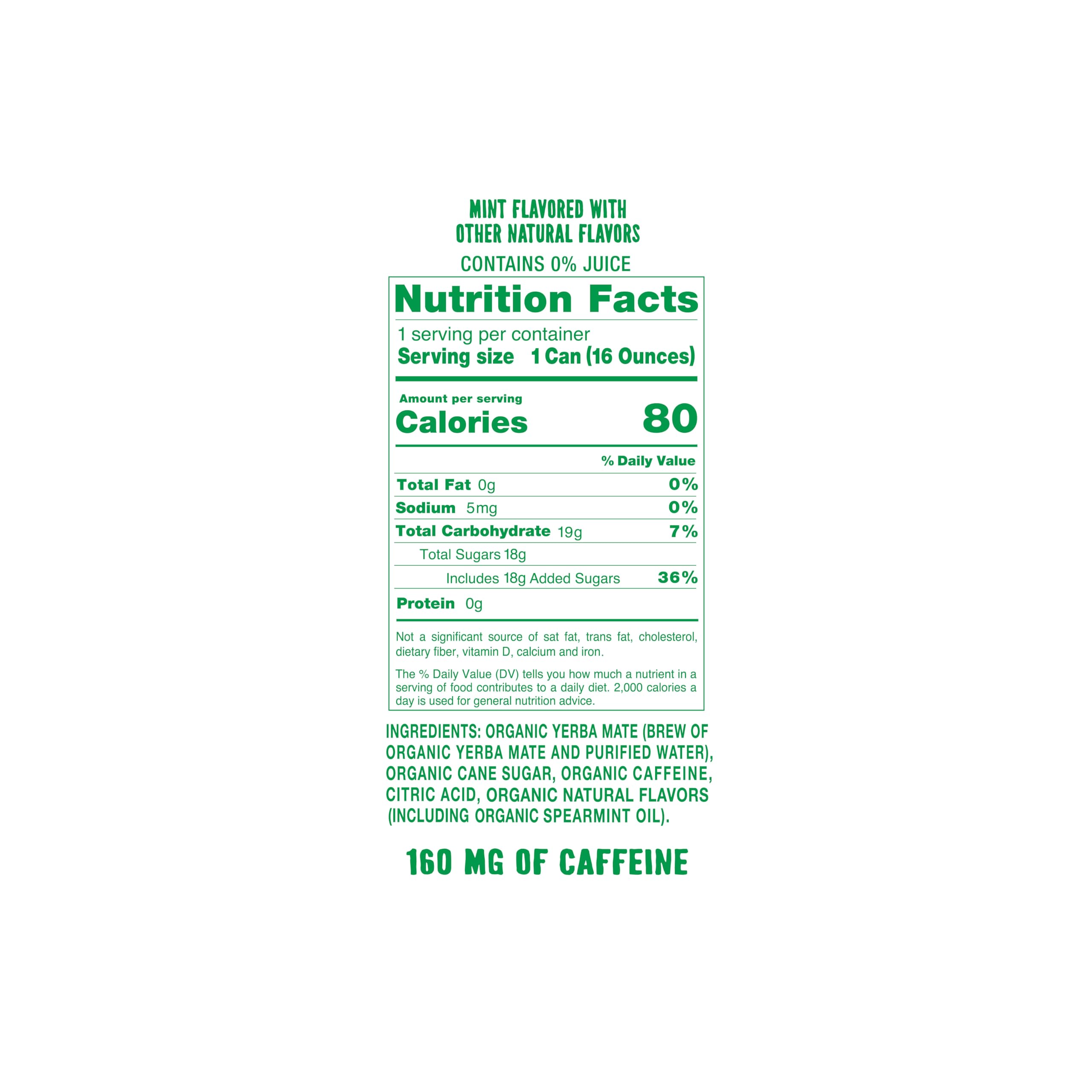 WEIRD can next to coffee cup showing 16oz size and caffeine comparison