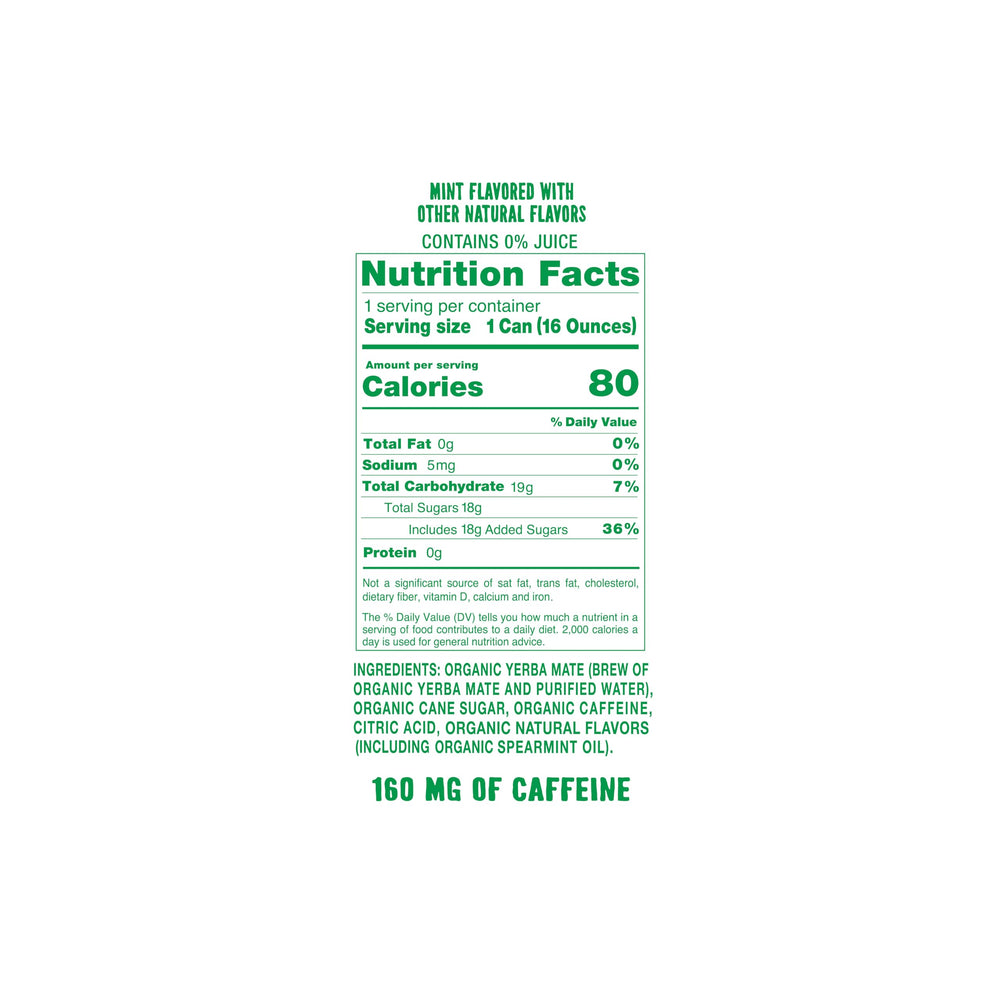 WEIRD can next to coffee cup showing 16oz size and caffeine comparison