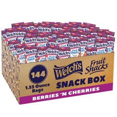 Welch's front packaging showing bulk 144-count for easy stocking benefit
