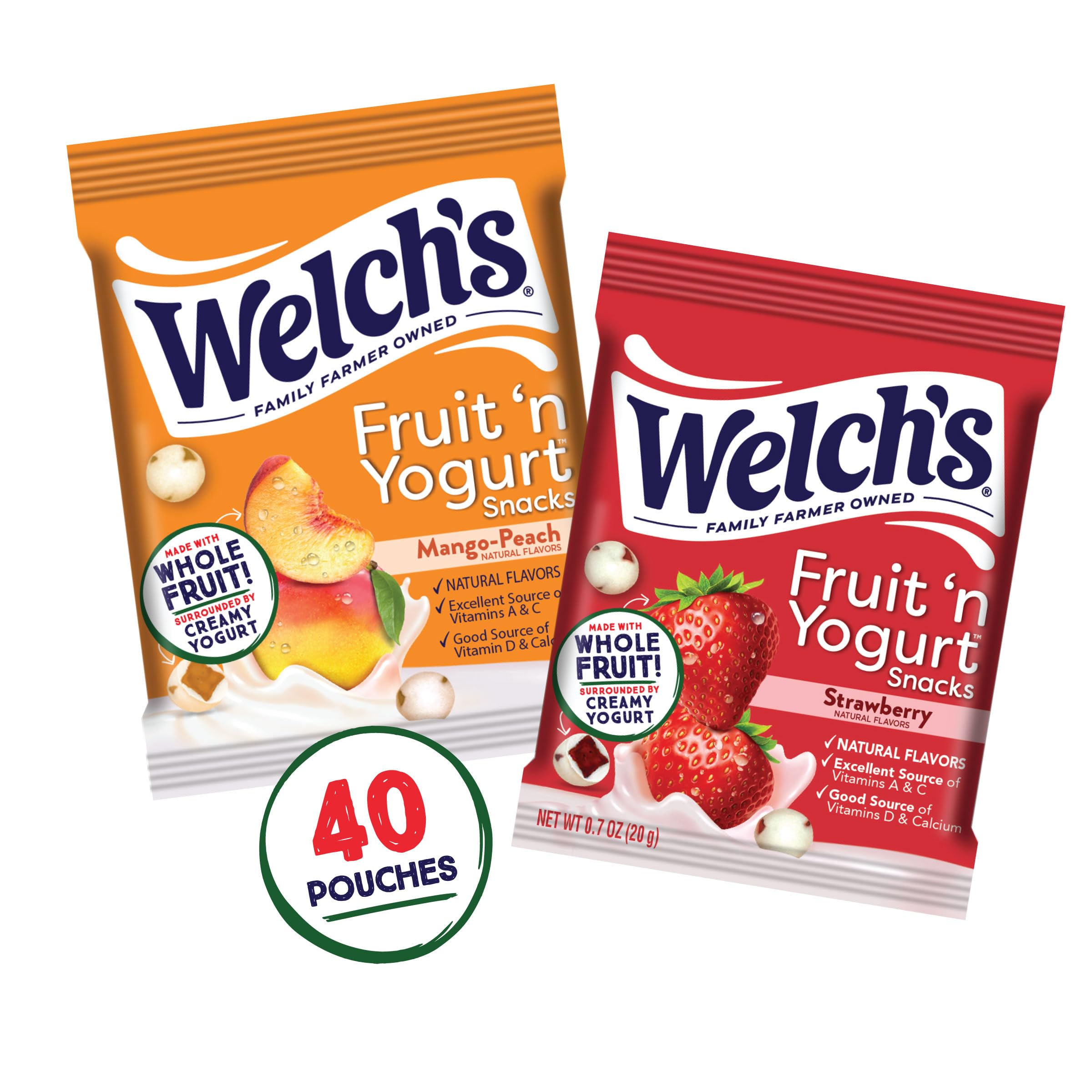 Welch's close-up of yogurt coating texture showing creamy appeal