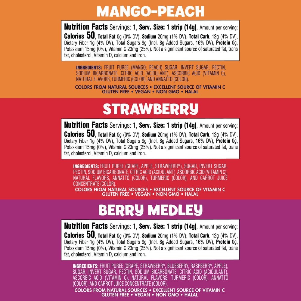 Welch's close-up of fruit strips texture highlighting soft non-sticky feel