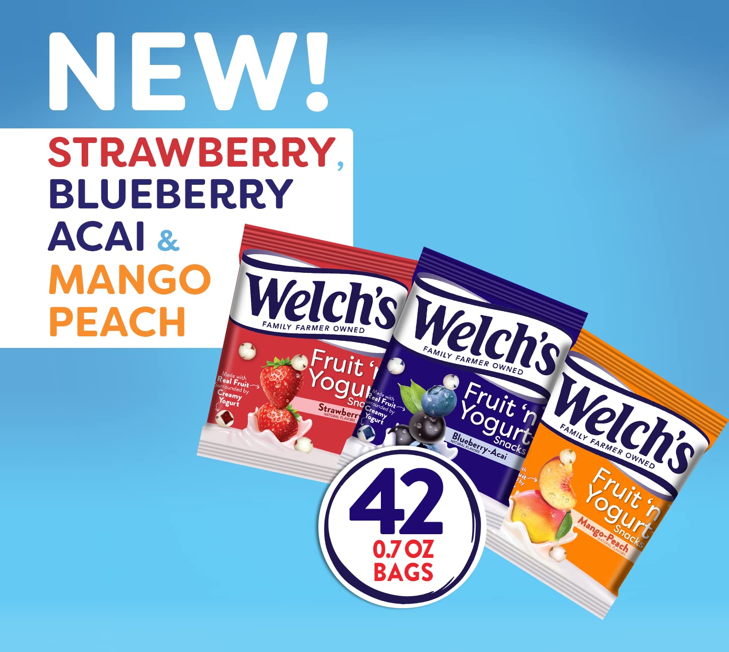 Welch's strawberry snack close-up showing fruit puree center and creamy coating