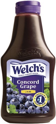 Welch's front-packaging squeeze bottle showing label and easy-pour benefit