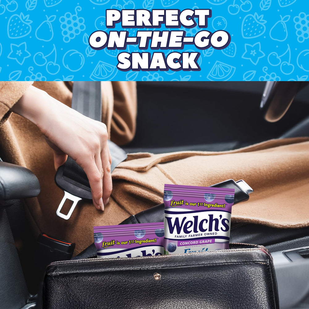 Welch's open bag with fruit snacks visible for easy portioning benefit