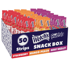 Welch's front packaging 50 count showing variety pack and benefits