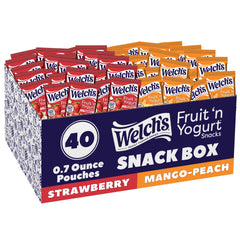Welch's front packaging of 40ct Fruit 'n Yogurt pack showing convenience