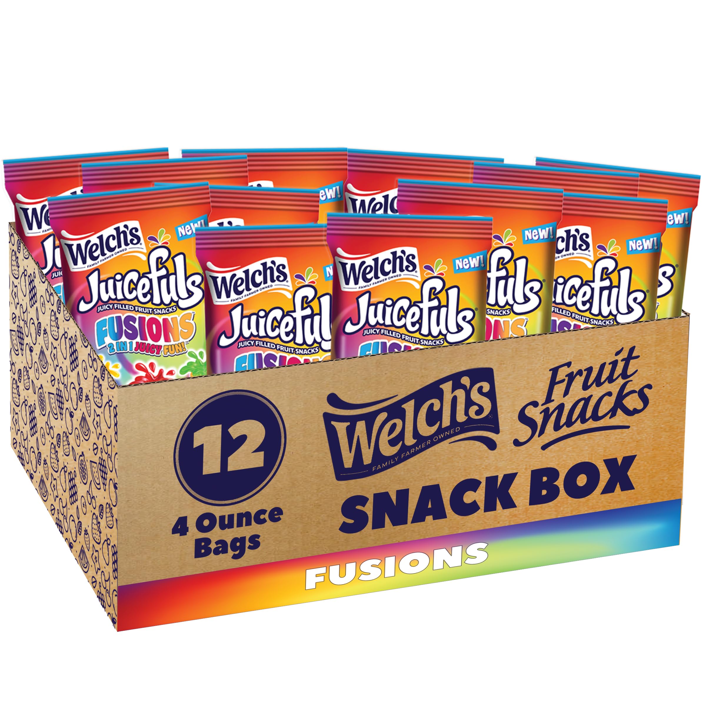 Welch's front packaging showing 12-count box and brand convenience