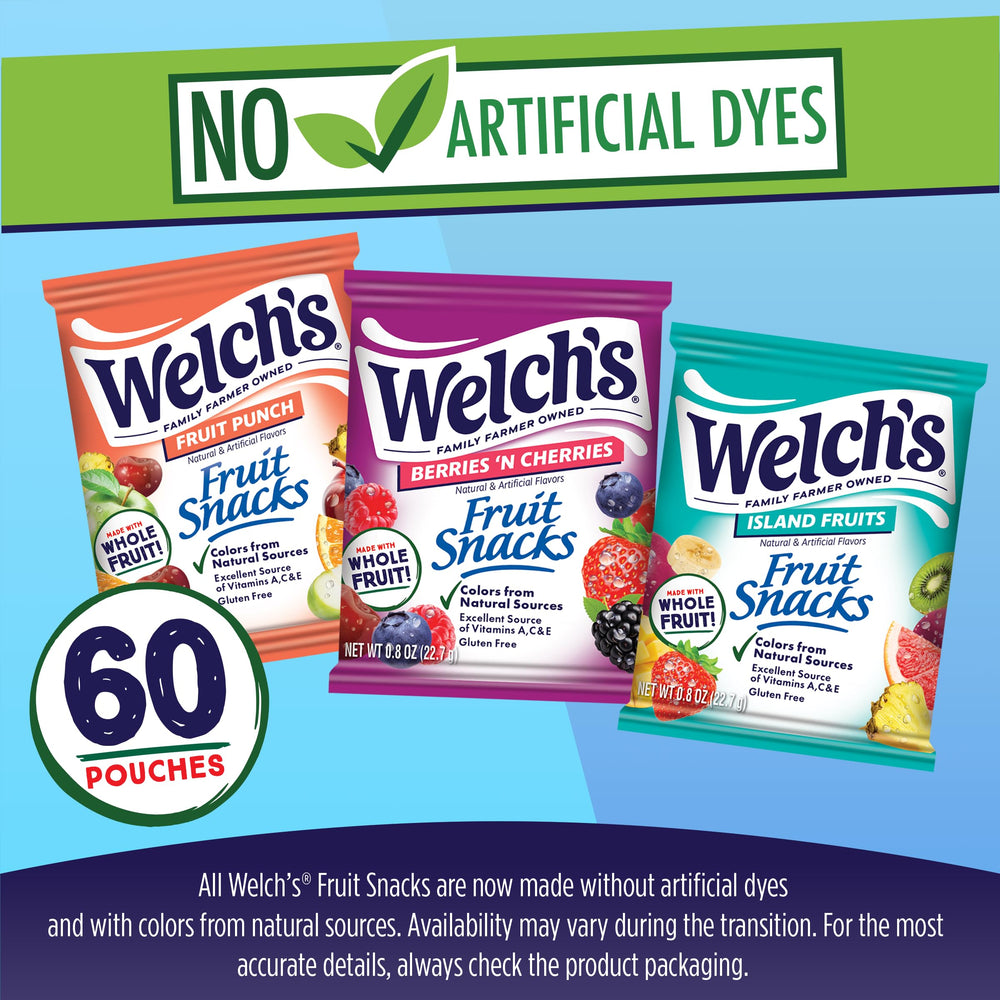 Welch's fruit snacks texture detail highlighting soft chew and natural colors