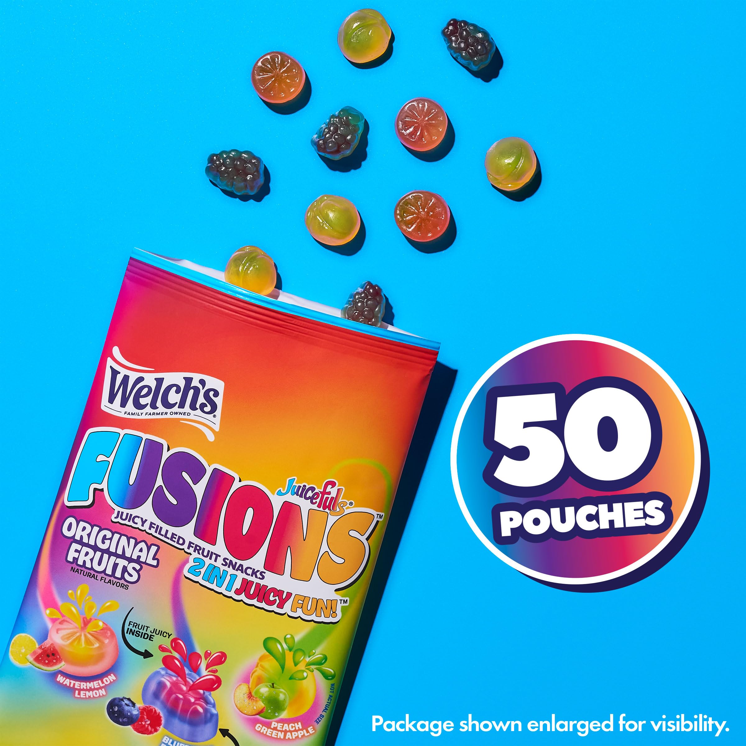 Welch's three fusion flavors displayed to highlight variety and bold taste