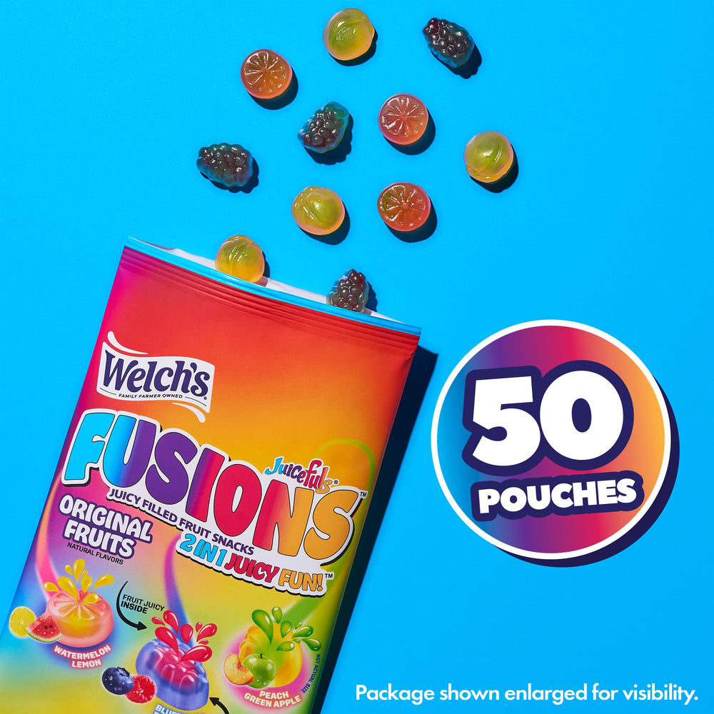 Welch's three fusion flavors displayed to highlight variety and bold taste
