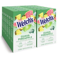 Welch's guava pineapple front box showing pack count and branding for convenience