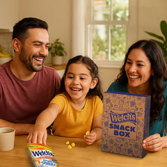 Welch's assorted fruit-shaped mango peach pieces showing colorful appeal