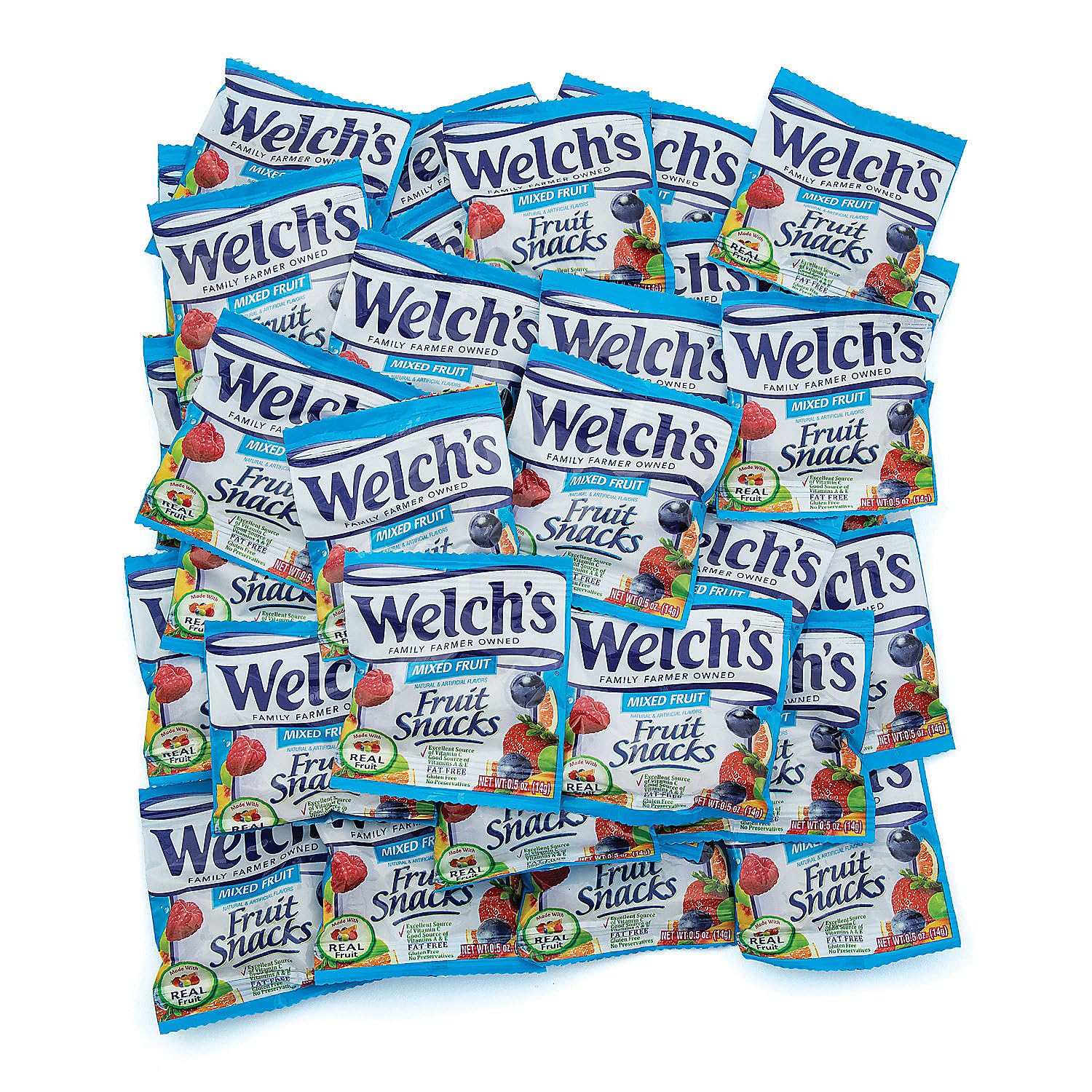 Welch's fruit snack held in hand to show pouch size and portable convenience