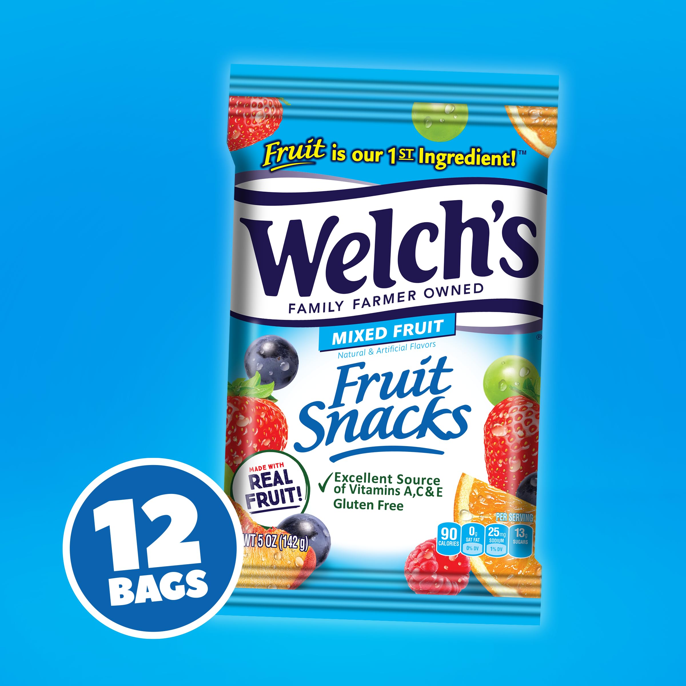 Welch's close-up of fruit snack texture highlighting real-fruit first ingredient taste
