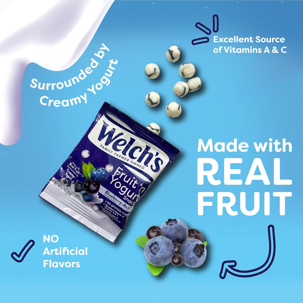 Welch's open pouch revealing fruit-filled center and easy-to-eat texture