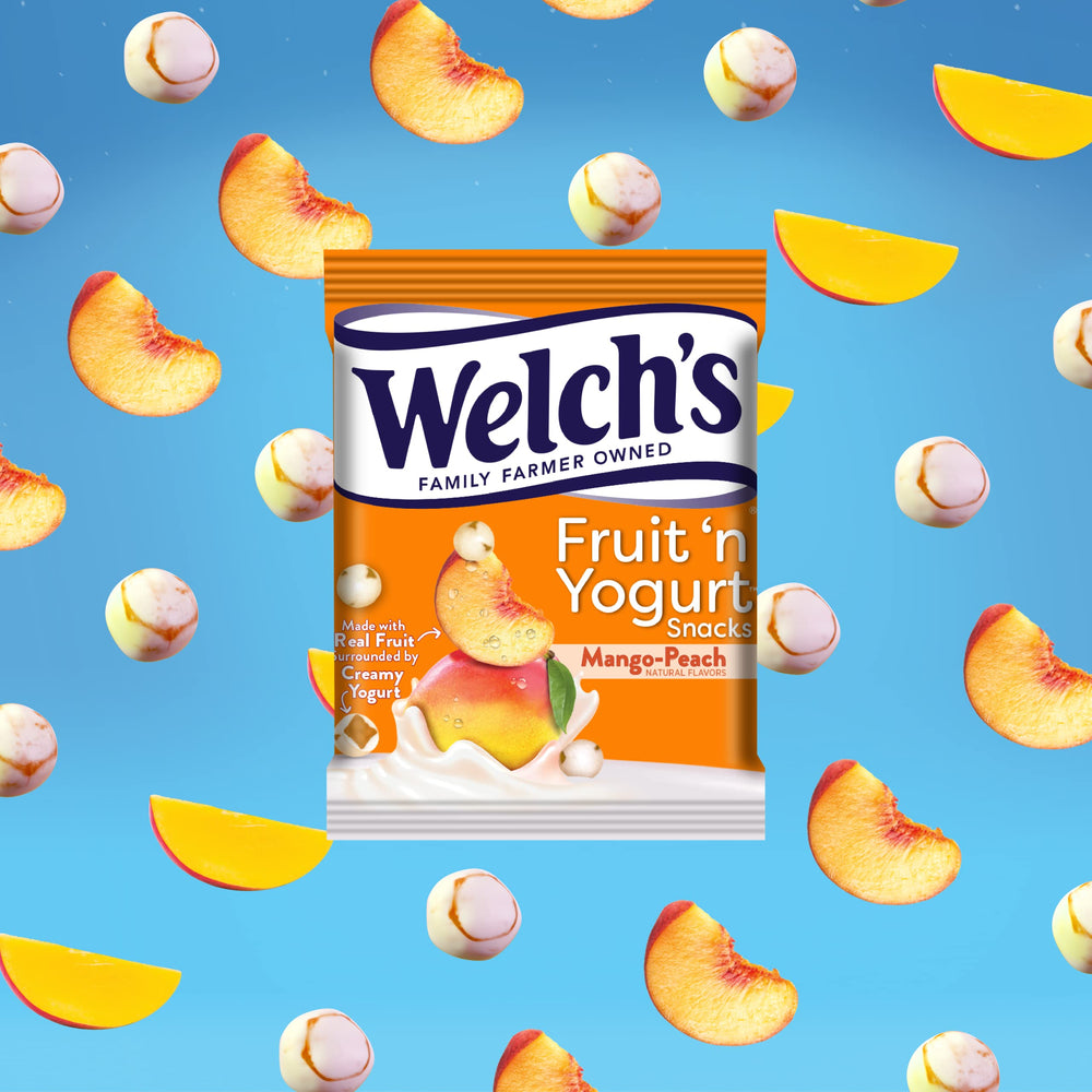 Welch's single-serve pouch front view showing clear branding and portability