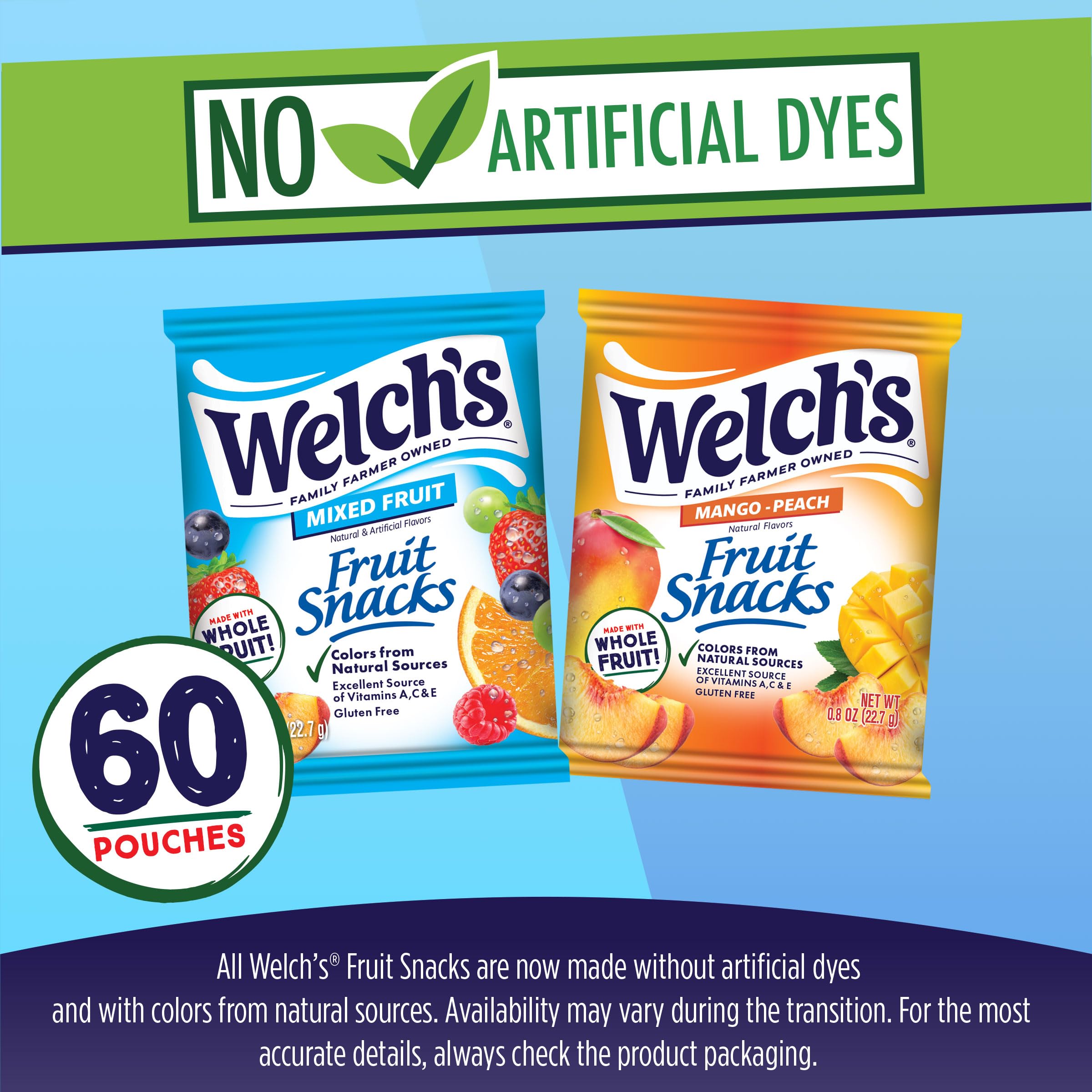 Welch's single snack pack close-up showing seal and convenient portioning benefit