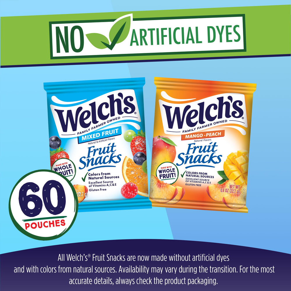 Welch's single snack pack close-up showing seal and convenient portioning benefit