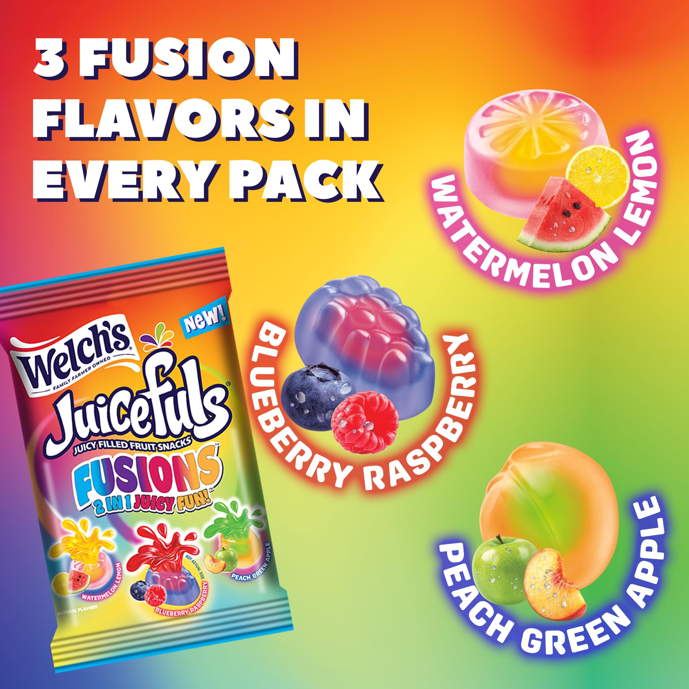 Welch's single 4 oz snack pack opened to show candy pieces for easy portioning