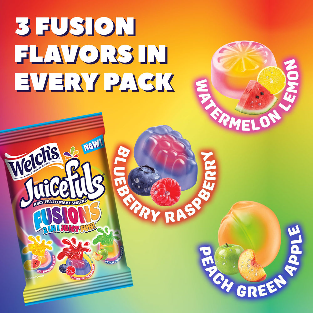 Welch's single 4 oz snack pack opened to show candy pieces for easy portioning