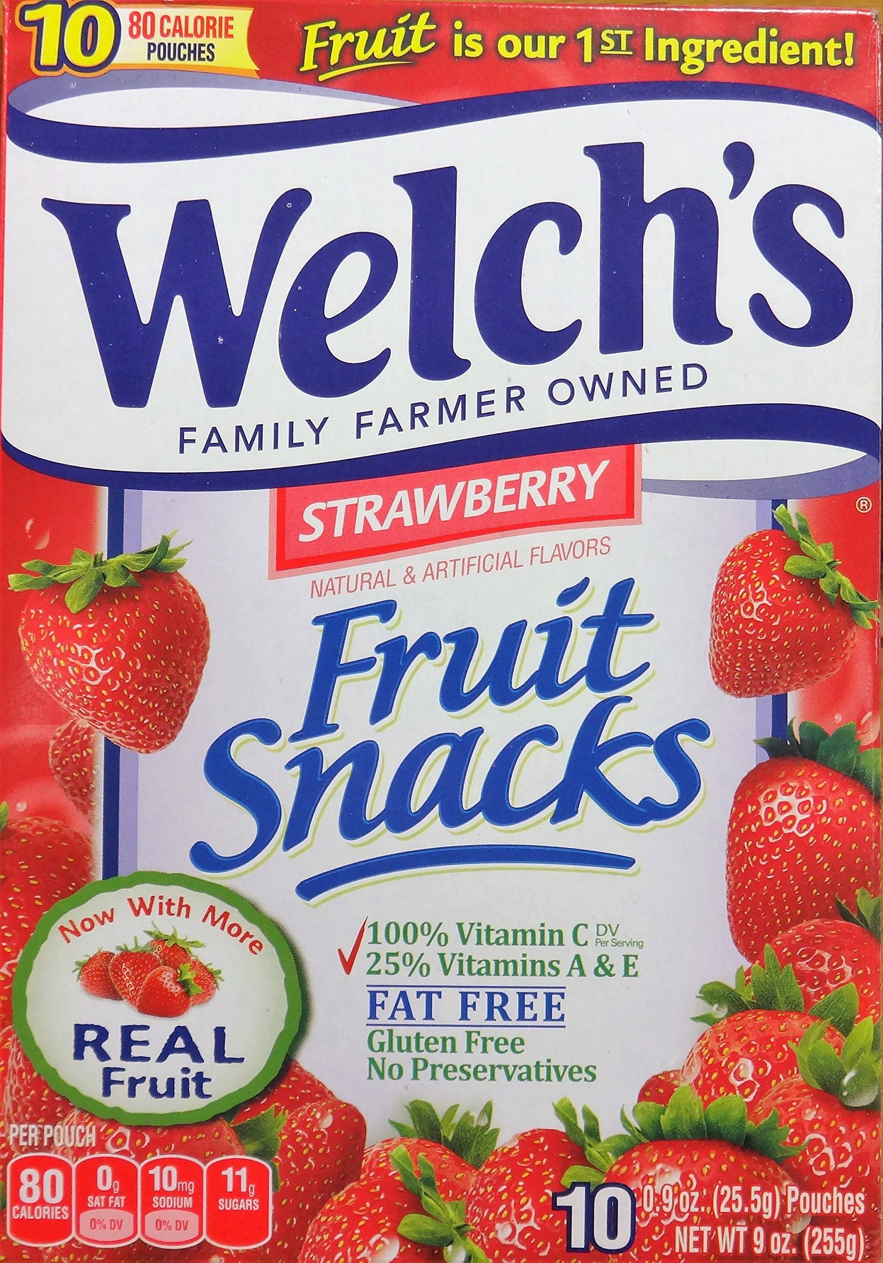 Welch's front packaging showing pouch count and clear branding for easy selection