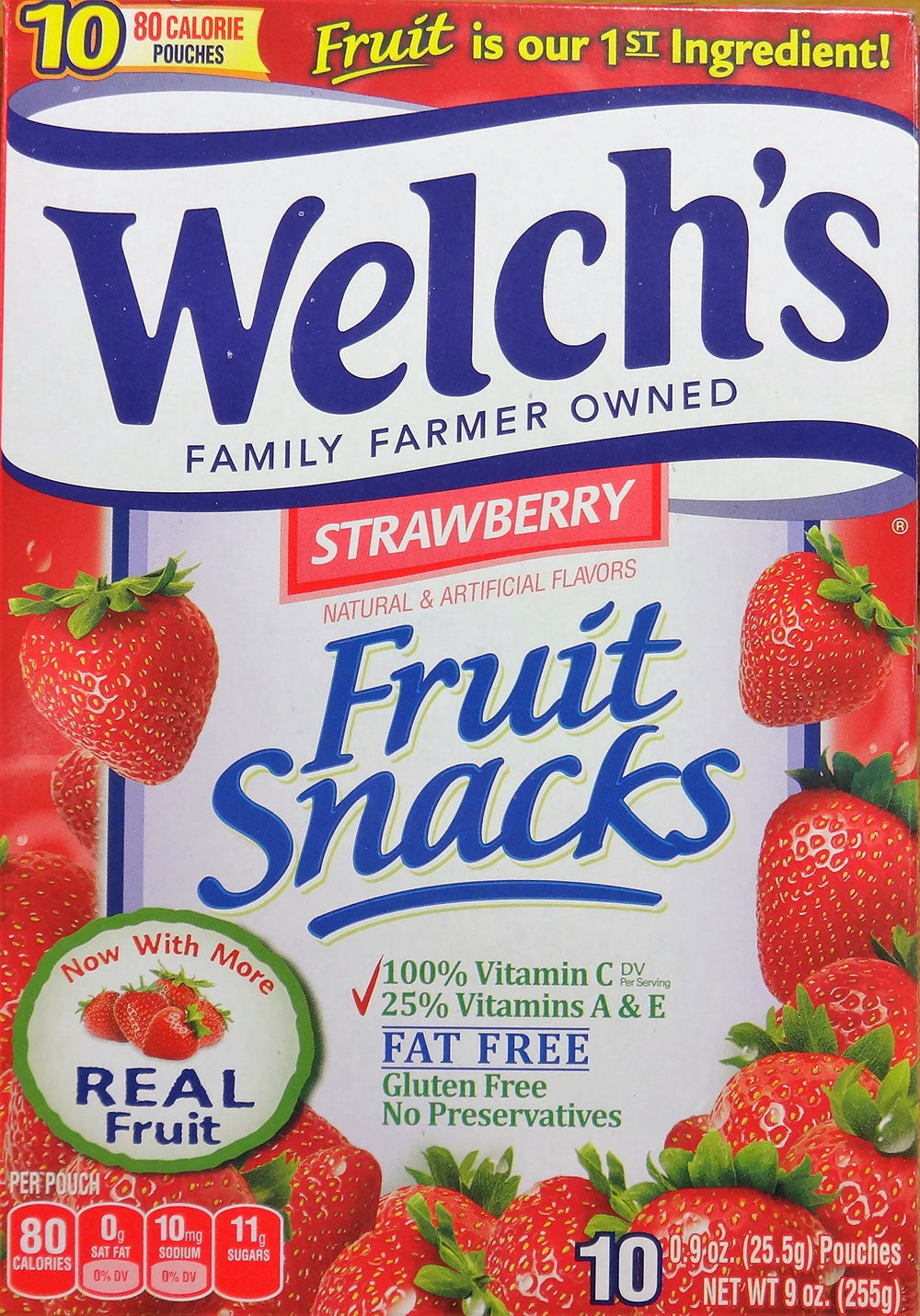 Welch's front packaging showing pouch count and clear branding for easy selection