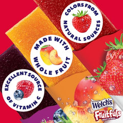 Welch's arranged Berry Medley Mango Peach Strawberry strips displaying color variety