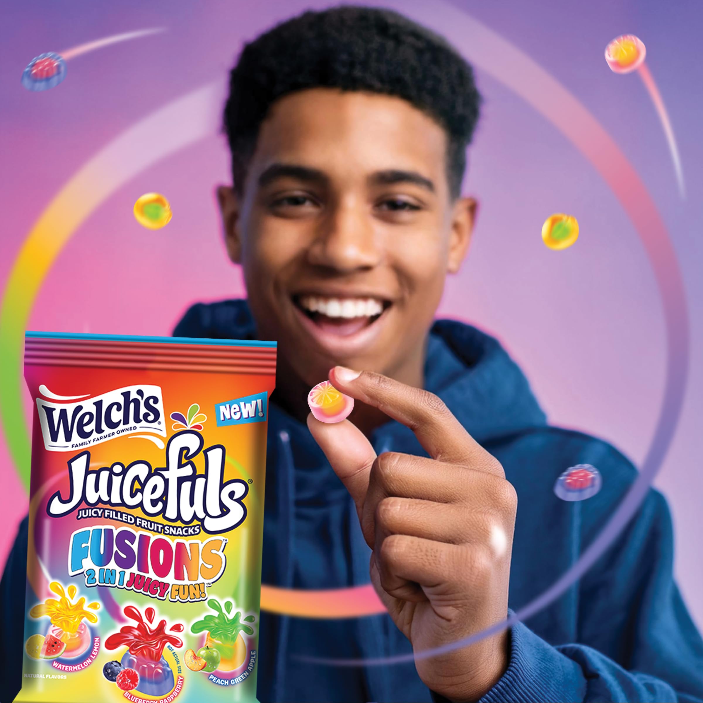 Welch's assortment of fusion flavors displayed to highlight variety and flavor pairs