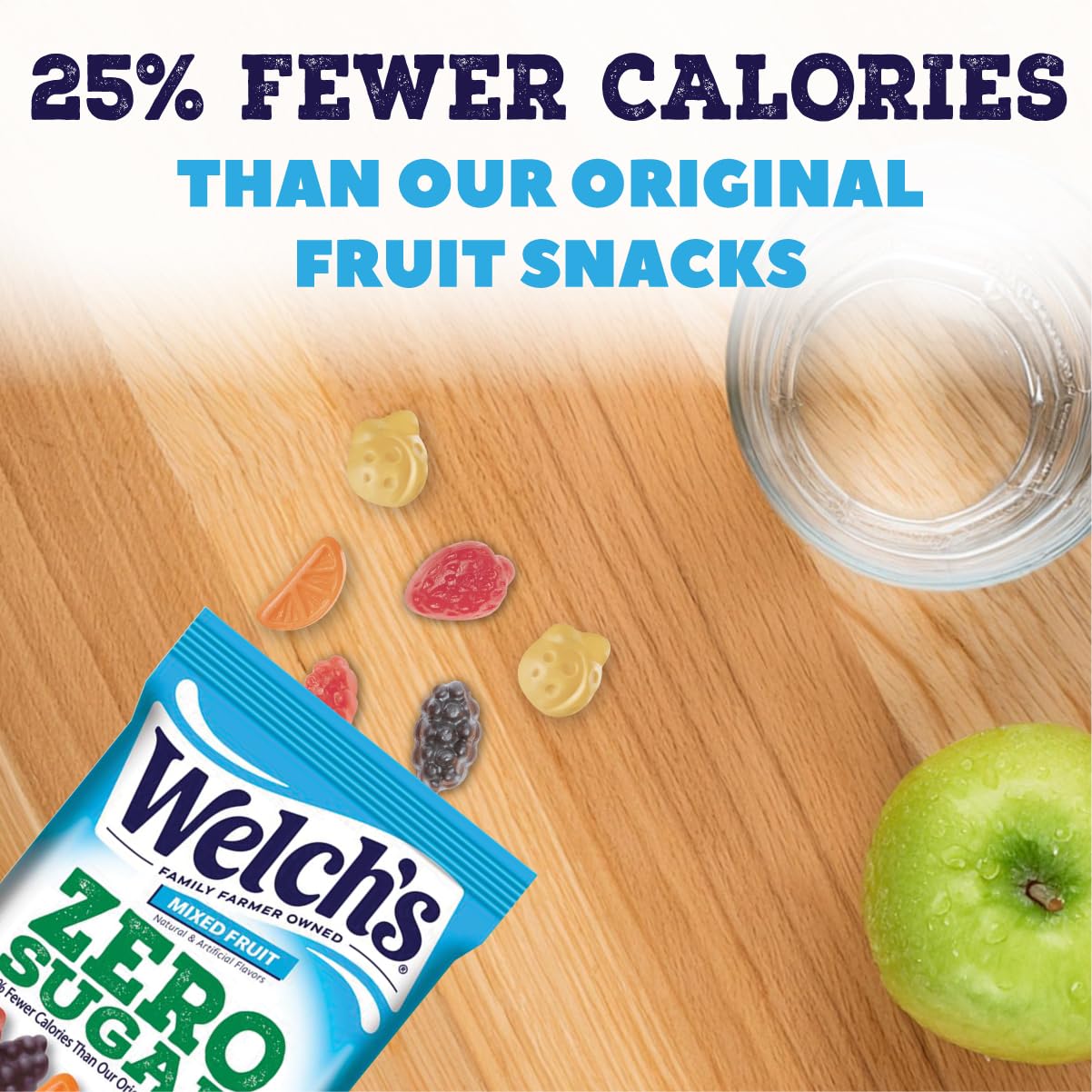 Welch's nutrition label and ingredient list highlighting sugar free benefits