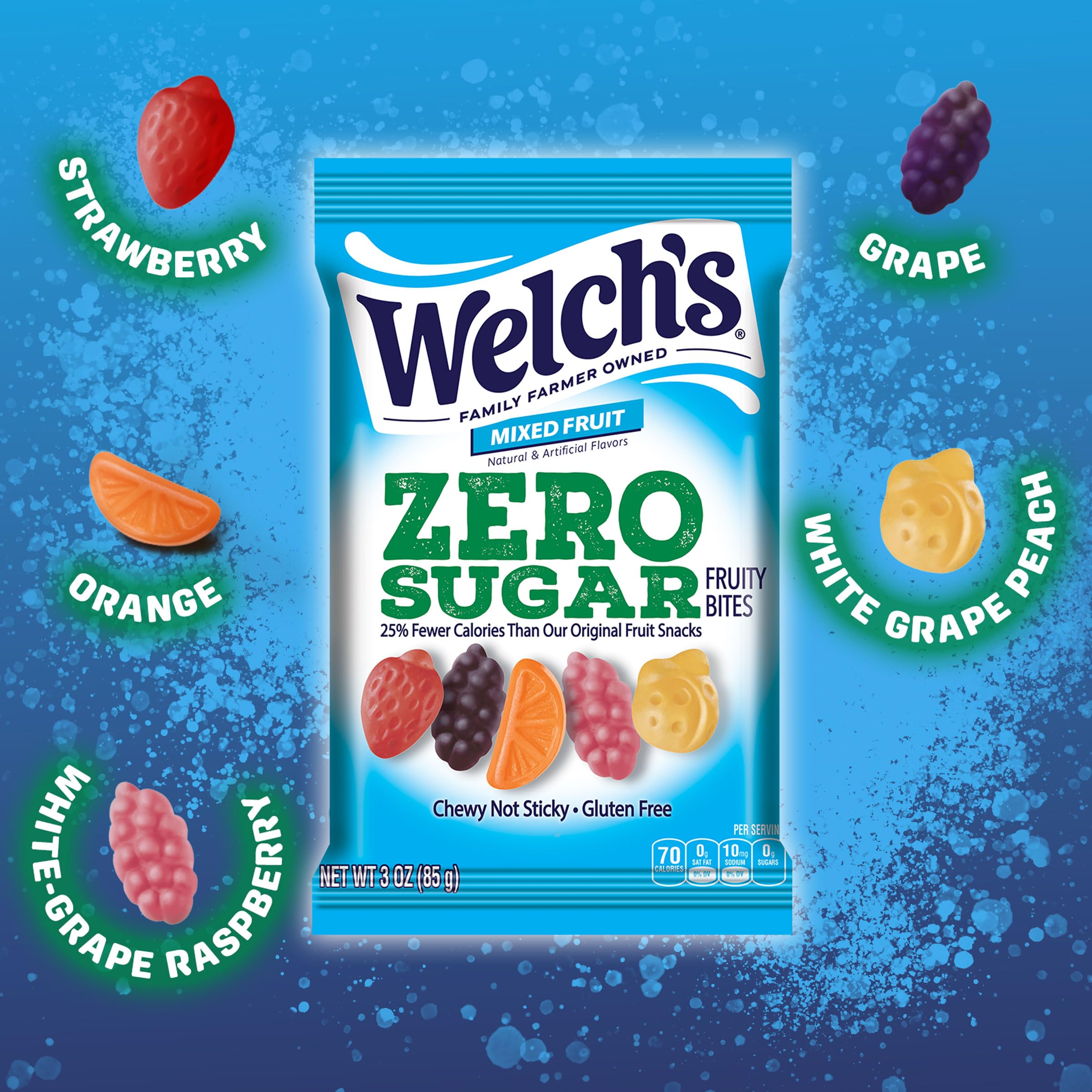 Welch's snack pack in a backpack pocket for travel and commute convenience