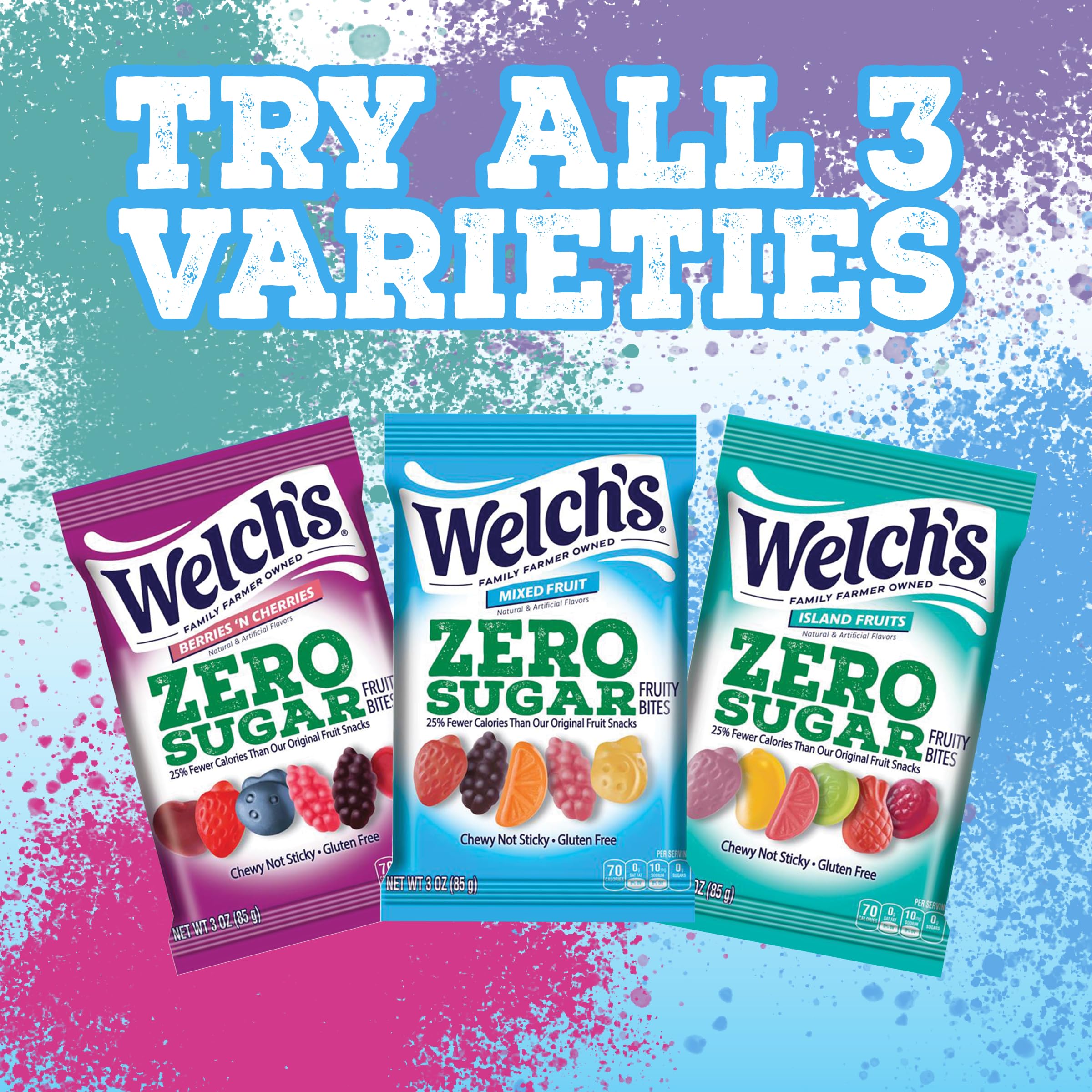 Welch's pack held in hand showing 3 oz size for on-the-go convenience