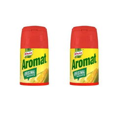 Welkom USA Aromat Original shaker front view showing label and easy-pour cap, enhances dishes