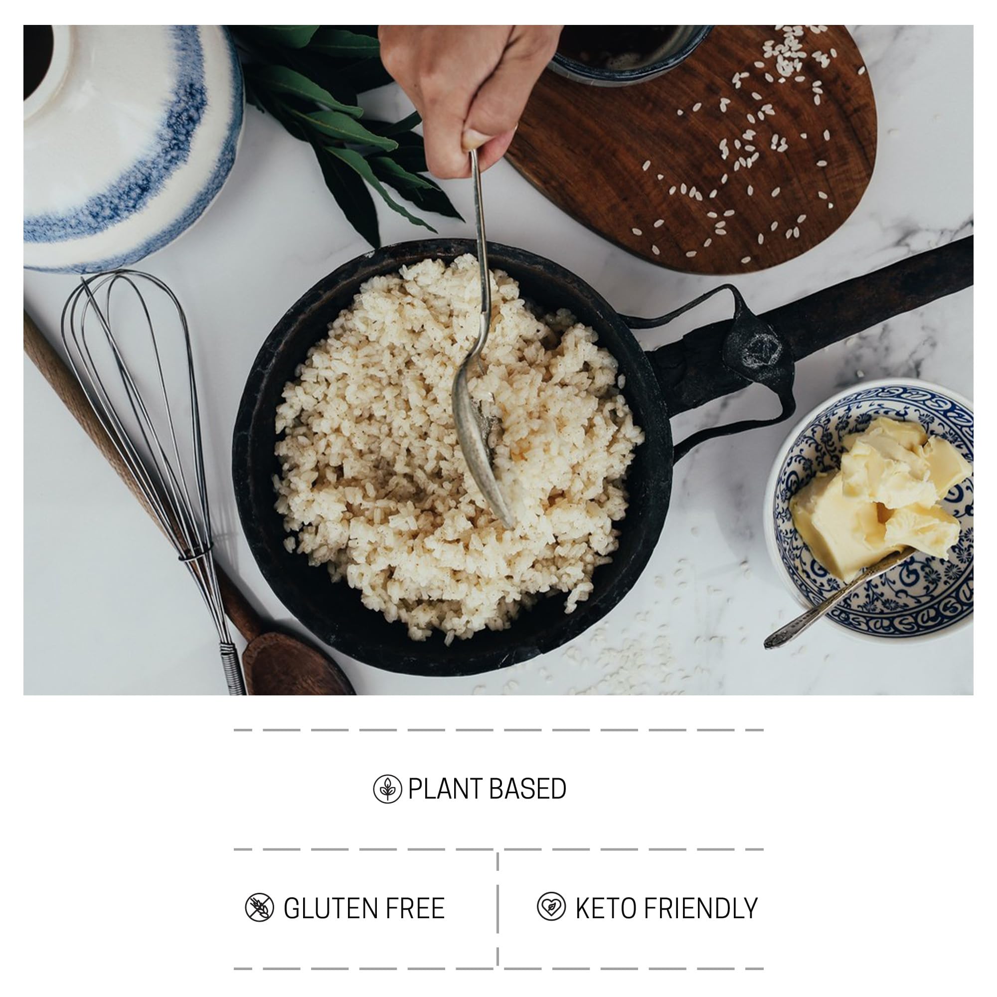 Well Lean pouch next to spoon showing serving size and portion control