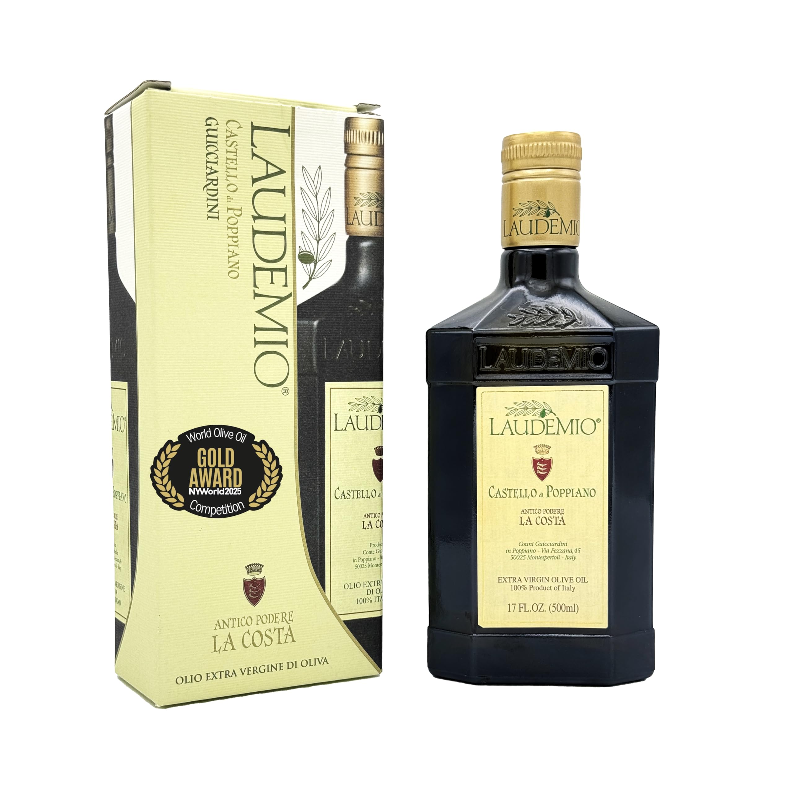 WellEatable Laudemio front packaging showing premium bottle and box benefit gifting