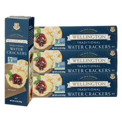 Wellington front packaging showing four-pack and flavors for convenient entertaining