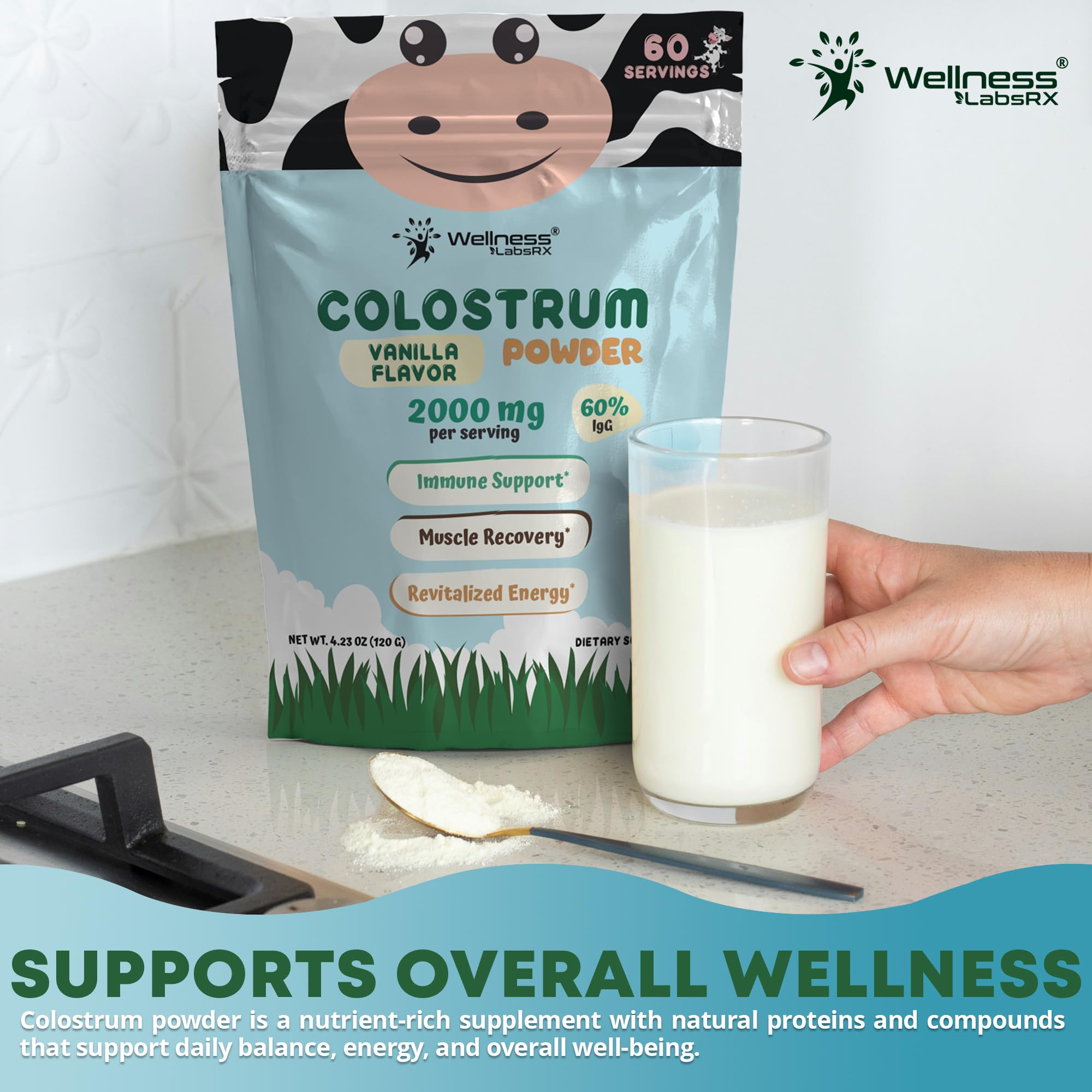 WELLNESS LABSRX smoothie scene depicting morning routine wellness support