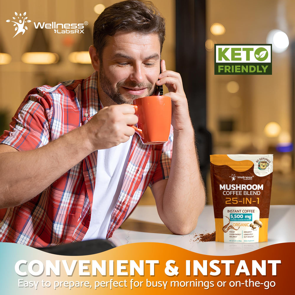 WELLNESS LABSRX jar beside ruler showing 90 servings size and supply comparison