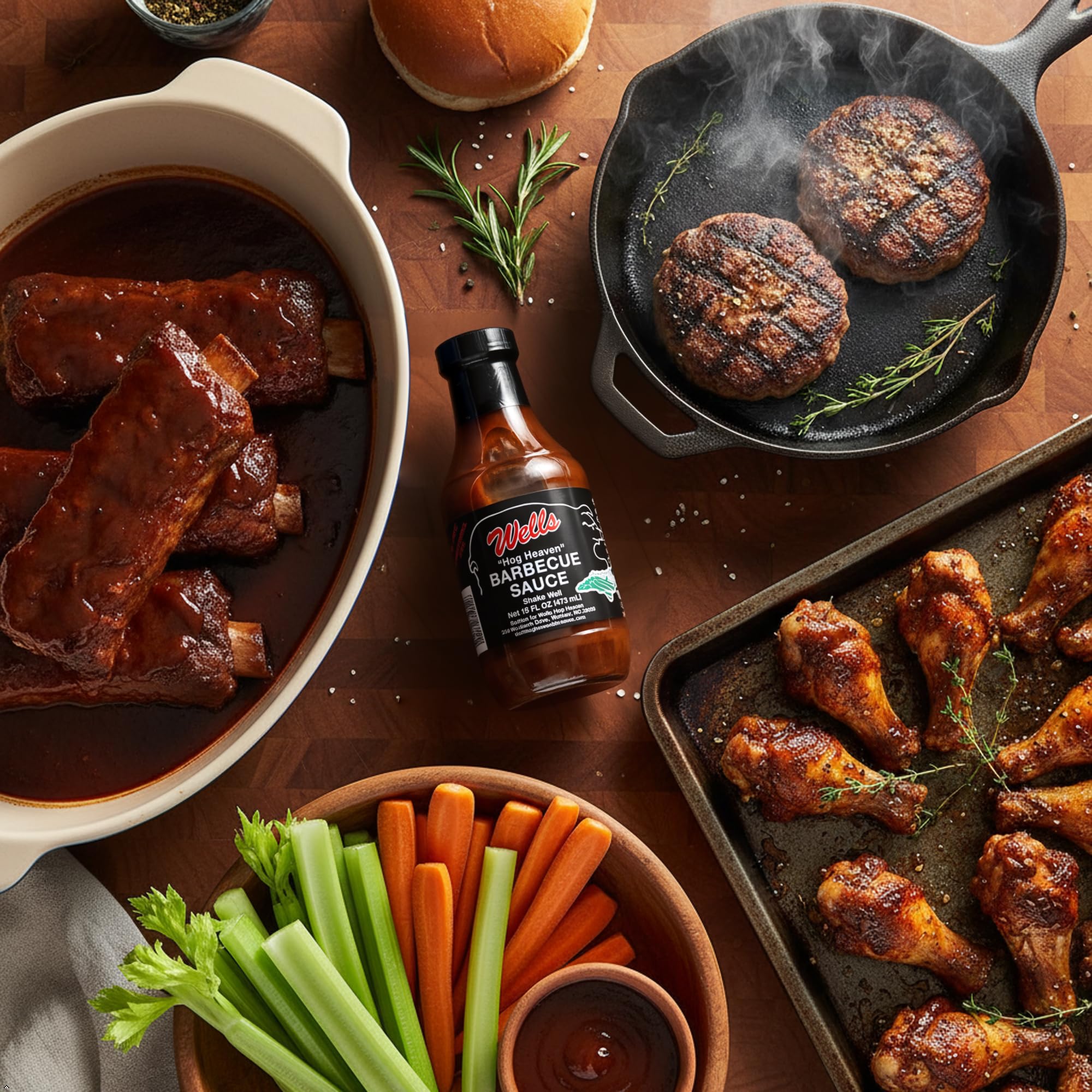 Wells Hog Heaven marinated chicken in bowl for bold flavor infusion