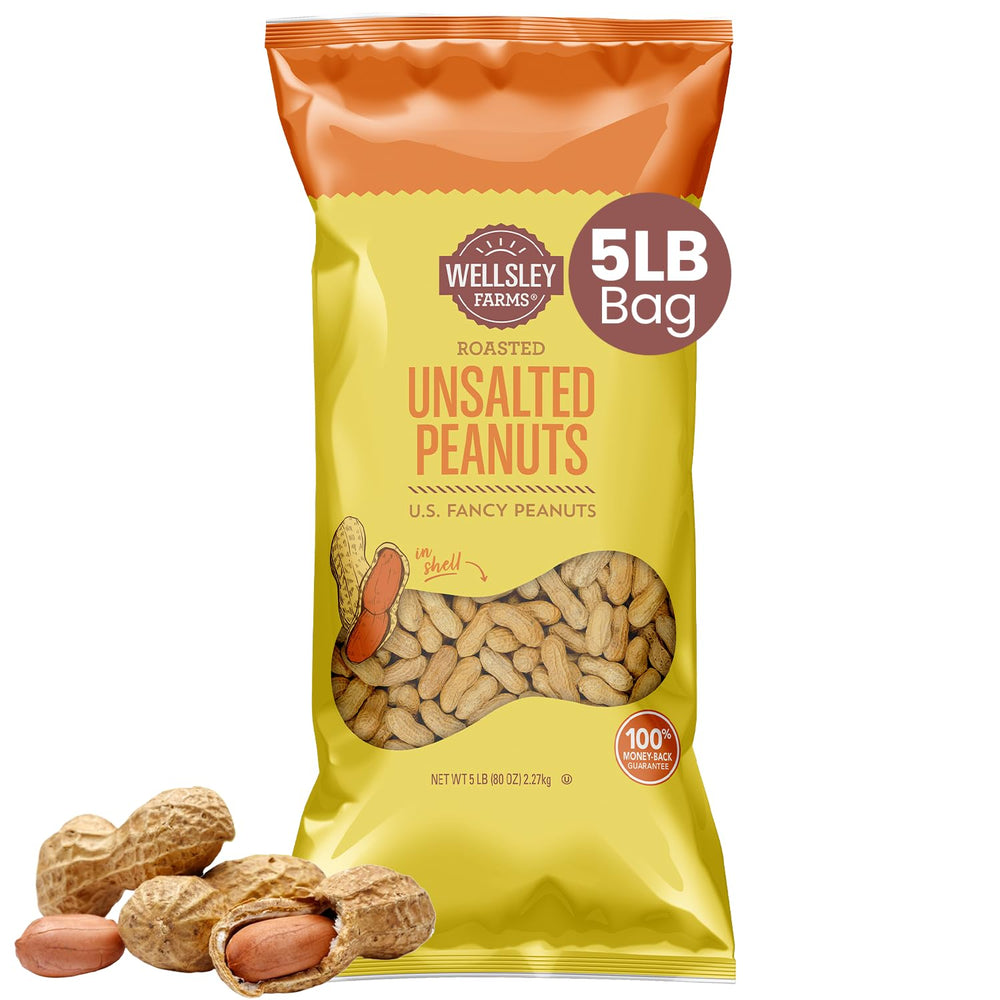 Wellsley Farms front packaging showing 5 lb bag and branding for bulk snacking