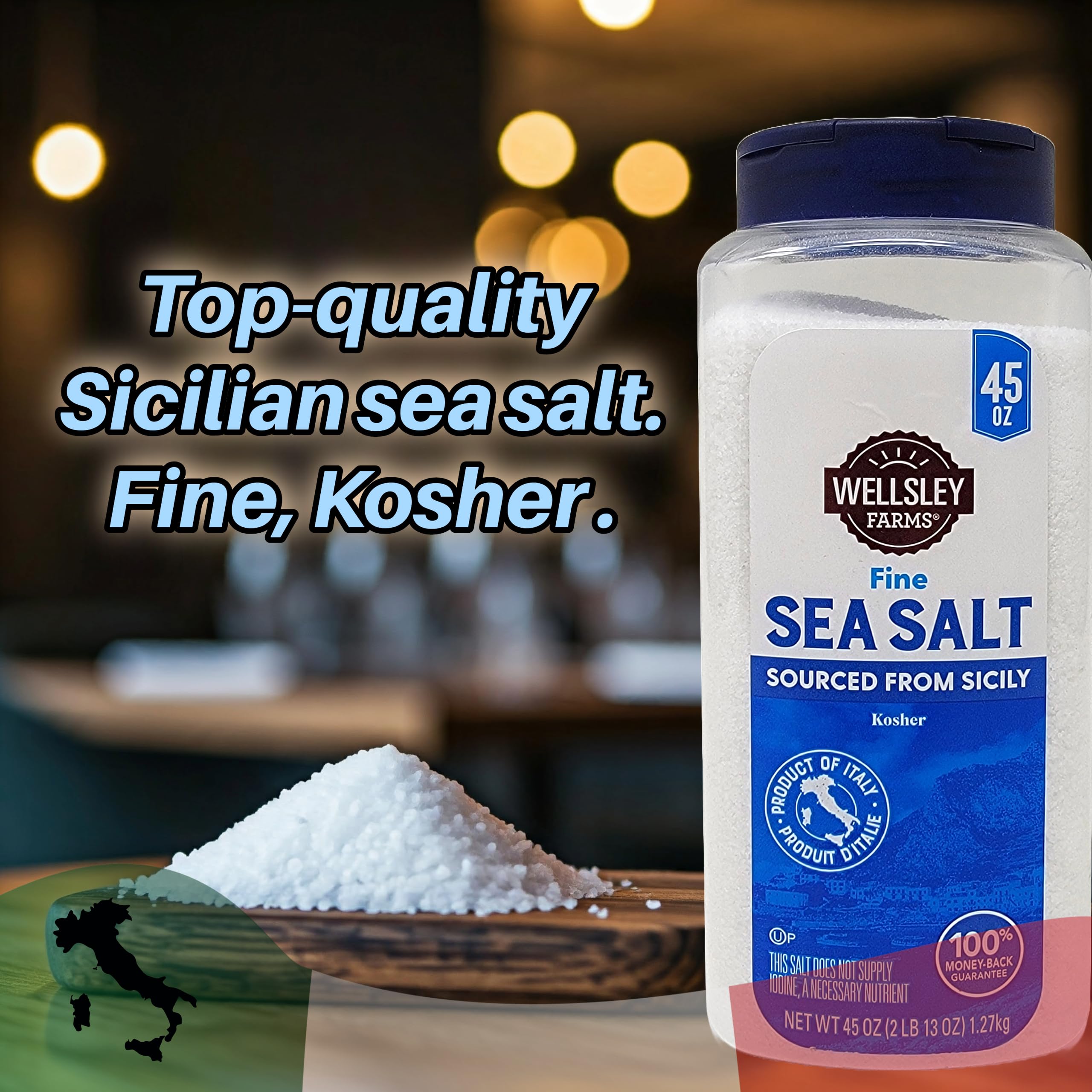 Wellsley Farms shaker in hand demonstrating the 4-way cap for precise seasoning