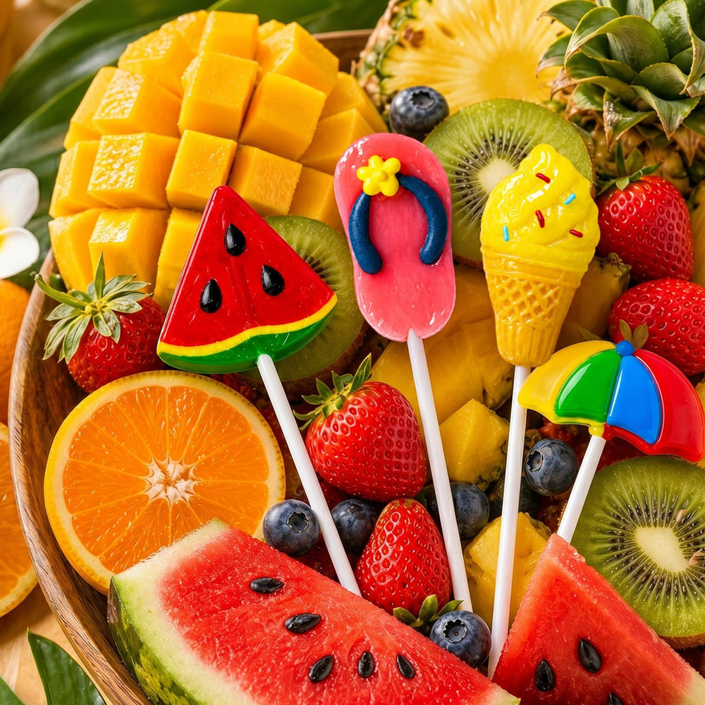WellSpring Nutrition candy surface texture close-up, shows vibrant fruit look